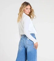 Layered Poise Long Sleeve Crepe Bolero