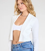 Layered Poise Long Sleeve Crepe Bolero