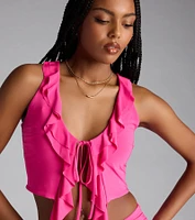 Ruffle Me Up Crop Top