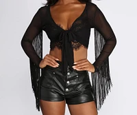 So Fab Fringe Crop Top