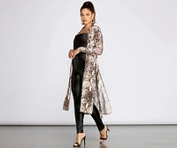 Slay All Day Snake Print Duster