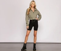 Zipped Basics Cropped Jacket