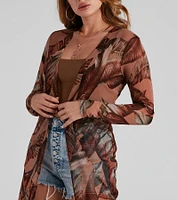Bring The Heat Tropical Mesh Duster