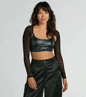 Here To Shimmer Rhinestone Mesh Bolero