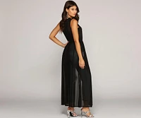Stylishly Sheer Mesh Duster