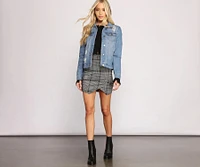 Stylish And Distressed Denim Jacket