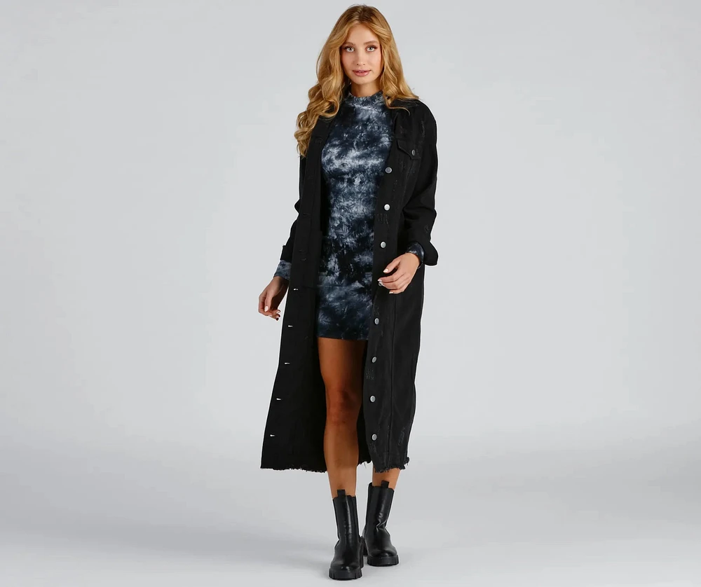 Effortless And Edgy Vibes Denim Jacket