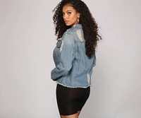 Casual Everyday Distressed Denim Jacket