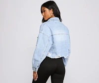 Diva Glam Destructed Denim Jacket