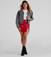 Don't Waist Time Crop Denim Jacket