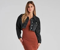 Road Trucker Frayed Denim Jacket