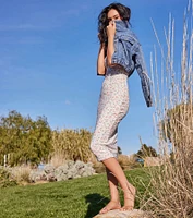 On My Way Trucker Crop Denim Jacket