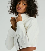 On My Way Trucker Crop Denim Jacket