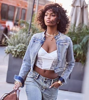 Trendy Arrival Denim Moto Jacket