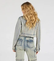 Trendy Arrival Denim Moto Jacket