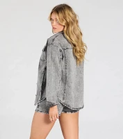New Staple Acid Wash Denim Shacket
