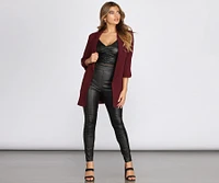 Over-Sized Woven Boyfriend Blazer
