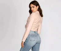 Biker Chic Crop Jacket