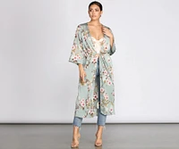 Catalina Cruise Floral Kimono Duster
