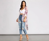 Summer Romance Floral Kimono