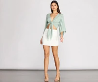 Go With The Flow Kimono Sleeve Top