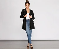 Here To Stay Tie Waist Dress Jacket