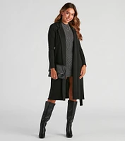 Making Moves Tie Waist Trench