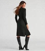 Making Moves Tie Waist Trench