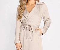 Nine To Five Belted Trench Coat