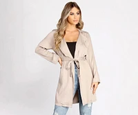 Nine To Five Belted Trench Coat