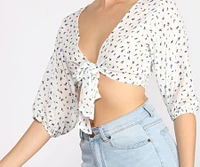 Chic Vibes Tie Front Top