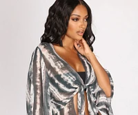Tie Dye Kimono Sleeve Top