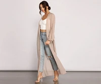Chic Chiffon Tie Front Duster