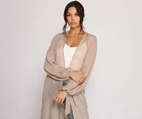 Chic Chiffon Tie Front Duster