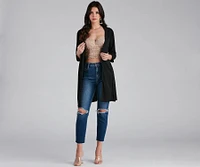 Boss Moves Crepe Long Line Blazer