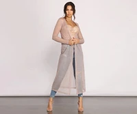 Glitter Girl Long Sleeve Duster