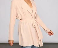 Stunning And Sheer Tie-Front Trench