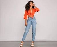Boho Daze Tie Front Top