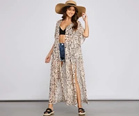 Fab And Fierce Leopard Print Kimono