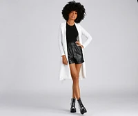 Making Moves Tie Waist Trench