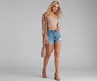Floral Muse Chiffon Kimono