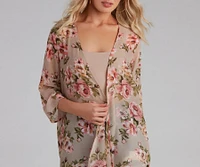Floral Muse Chiffon Kimono