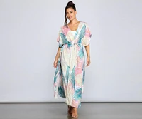 Vacay Bound Palm Leaf Duster