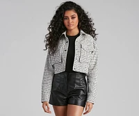 Chic Sophistication Tweed Cropped Jacket