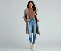 City Chic Plaid Longline Blazer