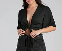 Classic Stunner Tie Front Kimono