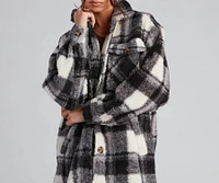 Cozy Layers Plaid Sherpa Shacket