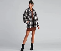 Cozy Layers Plaid Sherpa Shacket
