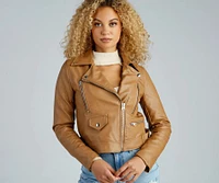 Major Edge Faux Leather Moto Jacket