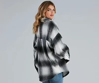 Basic Mood Oversized Plaid Shacket